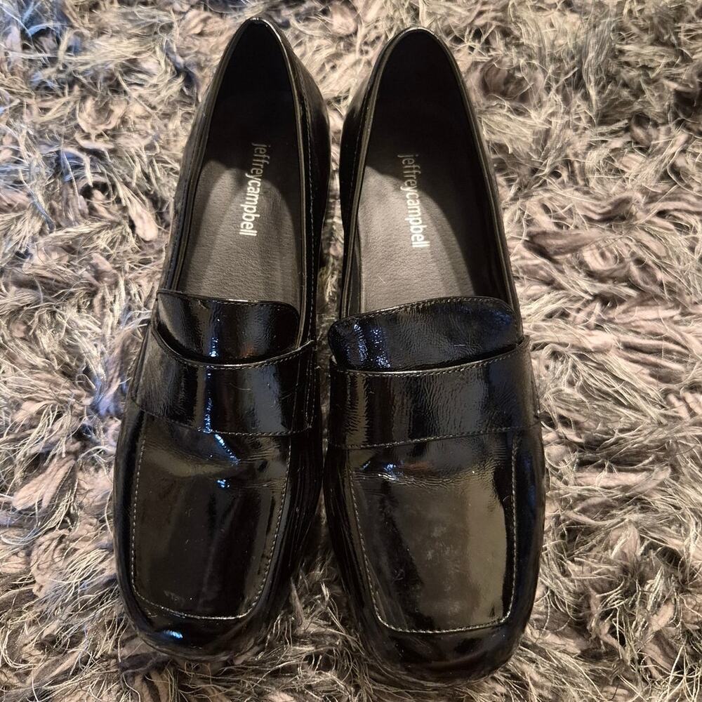 Jeffrey Campbell Student Square-Toe Platform Loafers